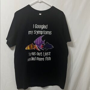 Bella Canvas Black XL Woman’s Tee with Fun Fish Graphic